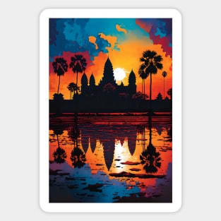 Splendid Angkor Wat View Sticker